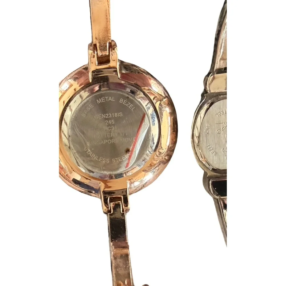 Lot of 4 Women's Statement Cuff Watches  Kathie Lee Xavier Monogram Wrap